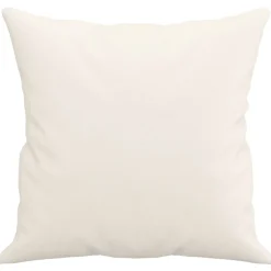 vidaXL Sierkussens 2 st 40x40 cm kunstleer crèmekleurig