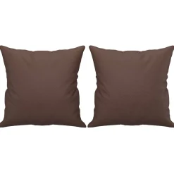 vidaXL Sierkussens 2 st 40x40 cm kunstleer bruin