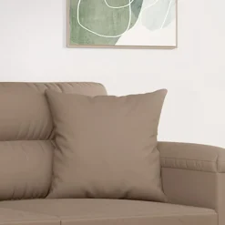 vidaXL Sierkussens 2 st 40x40 cm microvezelstof taupe