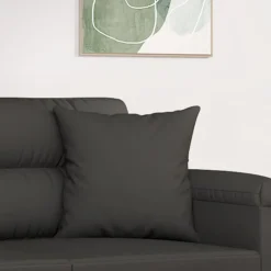 vidaXL Sierkussens 2 st 40x40 cm microvezelstof donkergrijs