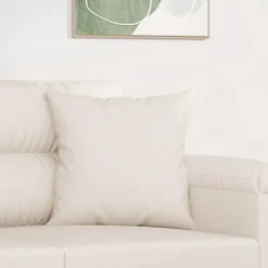 vidaXL Sierkussens 2 st 40x40 cm microvezelstof beige