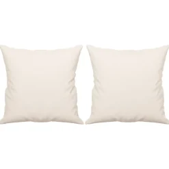 vidaXL Sierkussens 2 st 40x40 cm microvezelstof beige