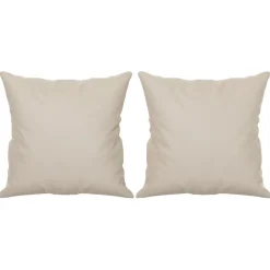 vidaXL Sierkussens 2 st 40x40 cm microvezelstof crèmekleurig