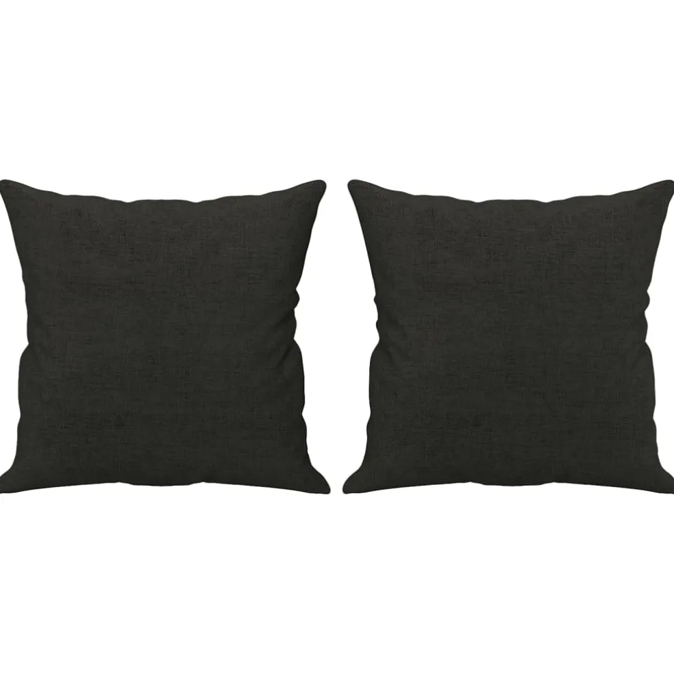 vidaXL Sierkussens 2 st 40x40 cm stof zwart