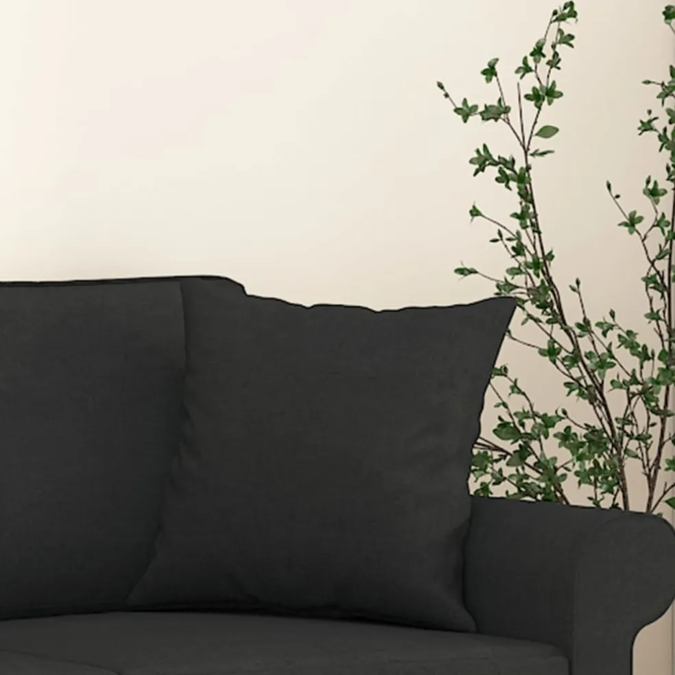 vidaXL Sierkussens 2 st 40x40 cm stof zwart