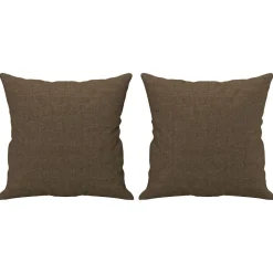 vidaXL Sierkussens 2 st 40x40 cm stof bruin
