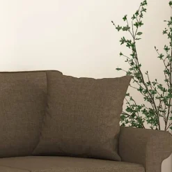 vidaXL Sierkussens 2 st 40x40 cm stof bruin