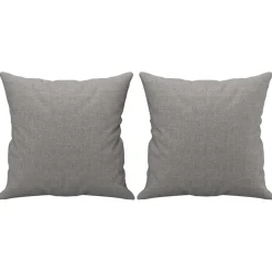 vidaXL Sierkussens 2 st 40x40 cm stof lichtgrijs