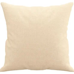 vidaXL Sierkussens 2 st 40x40 cm stof crèmekleurig