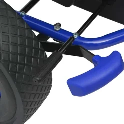 vidaXL Skelter met pedalen en verstelbare zitting blauw