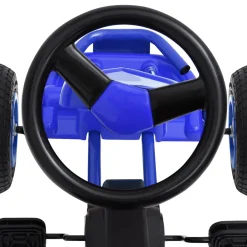 vidaXL Skelter met pedalen en pneumatische banden blauw
