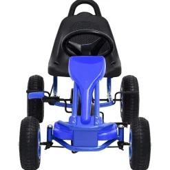 vidaXL Skelter met pedalen en pneumatische banden blauw