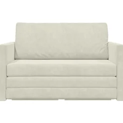 vidaXL Slaapbank Crème 124 x 71 x 78 cm Fluweel