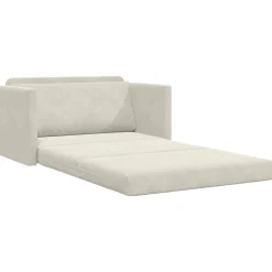 vidaXL Slaapbank Crème 124 x 71 x 78 cm Fluweel