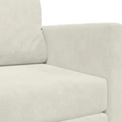 vidaXL Slaapbank Crème 124 x 71 x 78 cm Fluweel