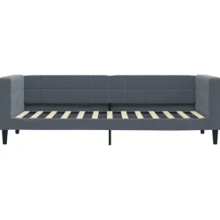 vidaXL Slaapbank met matras 80x200 cm fluweel donkergrijs