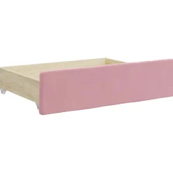 vidaXL Slaapbank met onderschuifbed en lades 80x200 cm fluweel roze