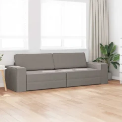 vidaXL Slaapbank Taupe 245 x 78 x 77 cm Stof