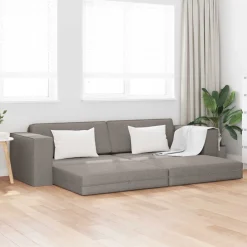 vidaXL Slaapbank Taupe 245 x 78 x 77 cm Stof