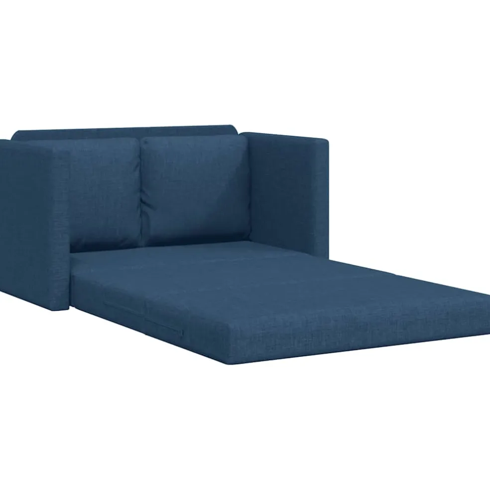 vidaXL Slaapbank vloermodel 2-in-1 112x174x55 cm stof blauw