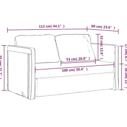 vidaXL Slaapbank vloermodel 2-in-1 112x174x55 cm stof blauw