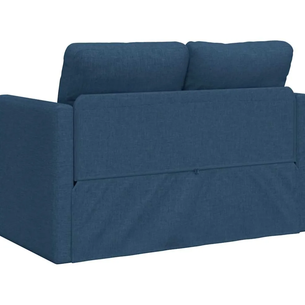 vidaXL Slaapbank vloermodel 2-in-1 112x174x55 cm stof blauw