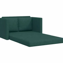 vidaXL Slaapbank vloermodel 2-in-1 112x174x55 cm stof donkergroen