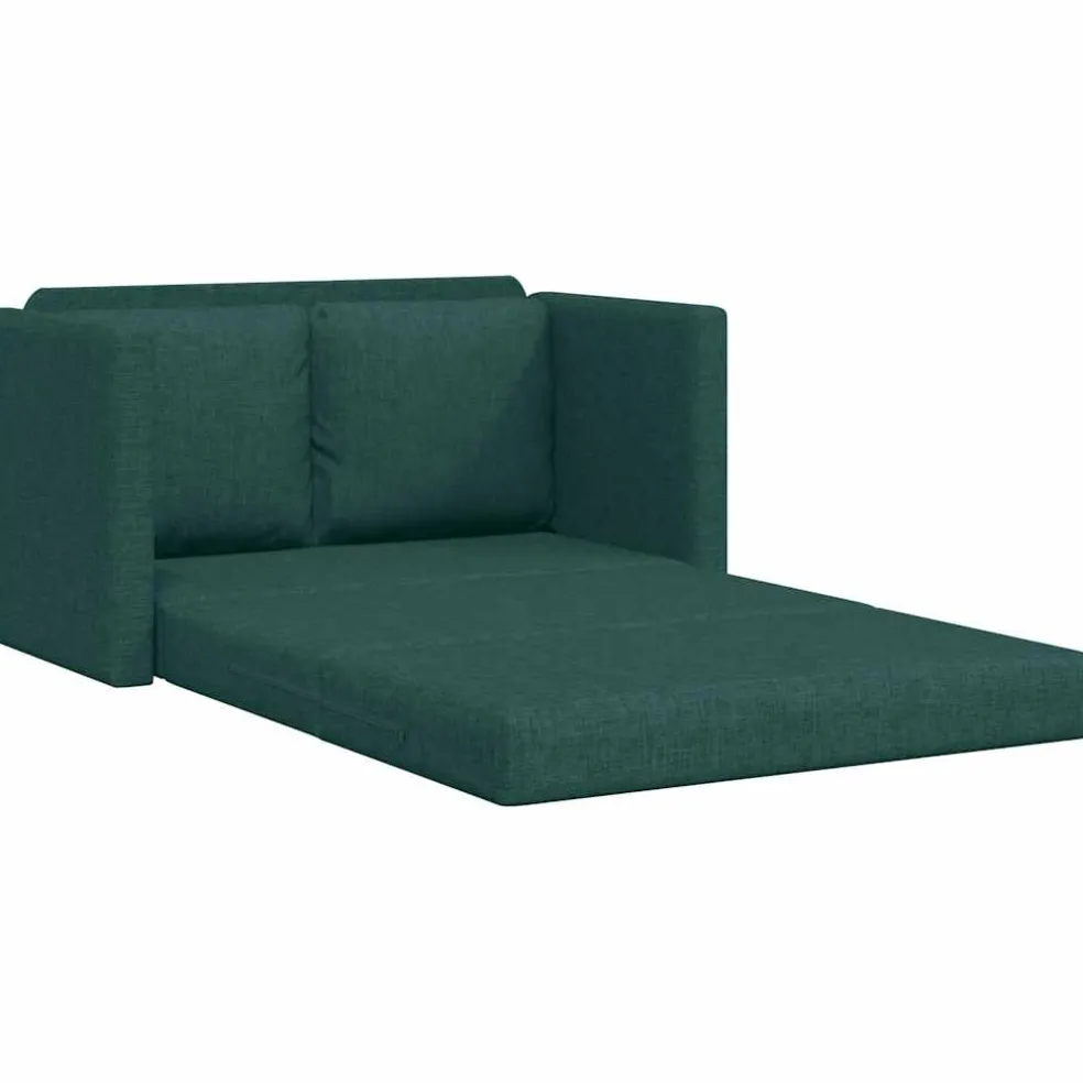 vidaXL Slaapbank vloermodel 2-in-1 112x174x55 cm stof donkergroen