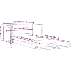 vidaXL Slaapbank vloermodel 2-in-1 112x174x55 cm stof donkergroen