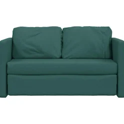 vidaXL Slaapbank vloermodel 2-in-1 112x174x55 cm stof donkergroen
