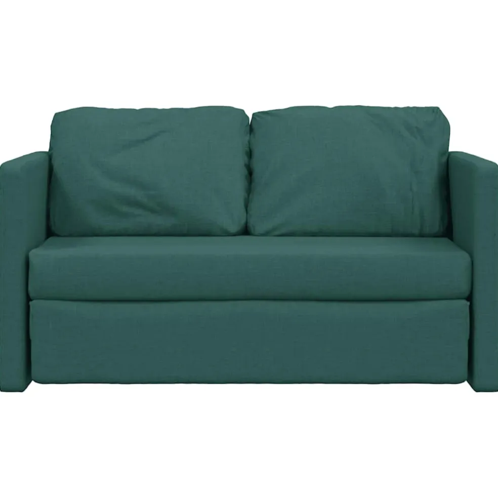vidaXL Slaapbank vloermodel 2-in-1 112x174x55 cm stof donkergroen