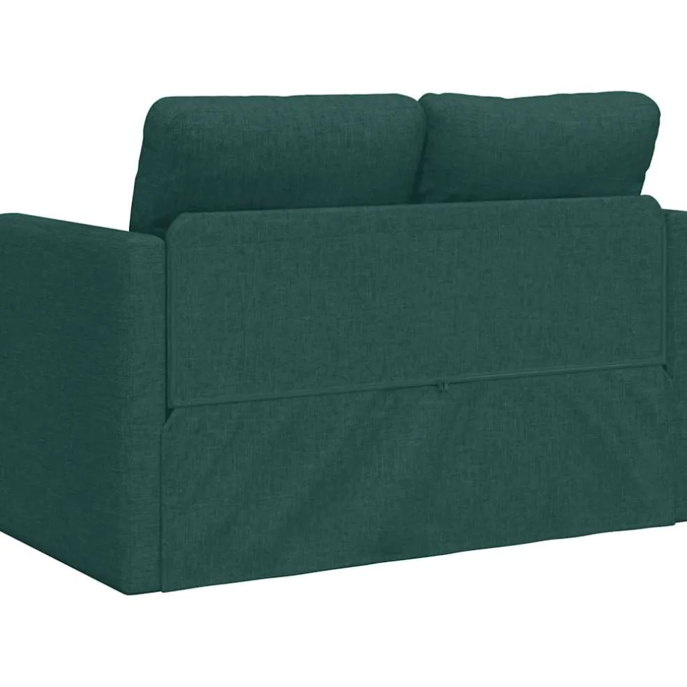 vidaXL Slaapbank vloermodel 2-in-1 112x174x55 cm stof donkergroen