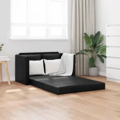vidaXL Slaapbank vloermodel 2-in-1 122x204x55 cm fluweel wijnrood