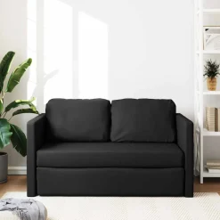 vidaXL Slaapbank vloermodel 2-in-1 122x204x55 cm fluweel wijnrood