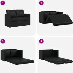 vidaXL Slaapbank vloermodel 2-in-1 122x204x55 cm fluweel wijnrood