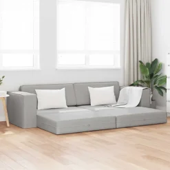 vidaXL Slaapbank Wolkengrijs 245 x 78 x 77 cm Stof