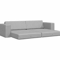 vidaXL Slaapbank Wolkengrijs 245 x 78 x 77 cm Stof