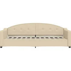 vidaXL Slaapbank 80x200 cm stof crèmekleurig