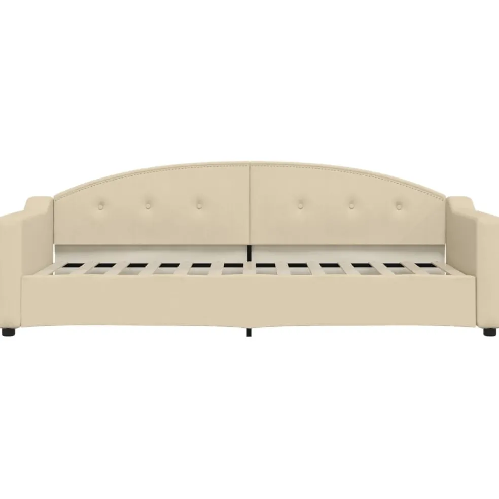 vidaXL Slaapbank 80x200 cm stof crèmekleurig