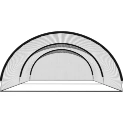 vidaXL Slagkooi honkbal 600x400x250 cm polyester zwart