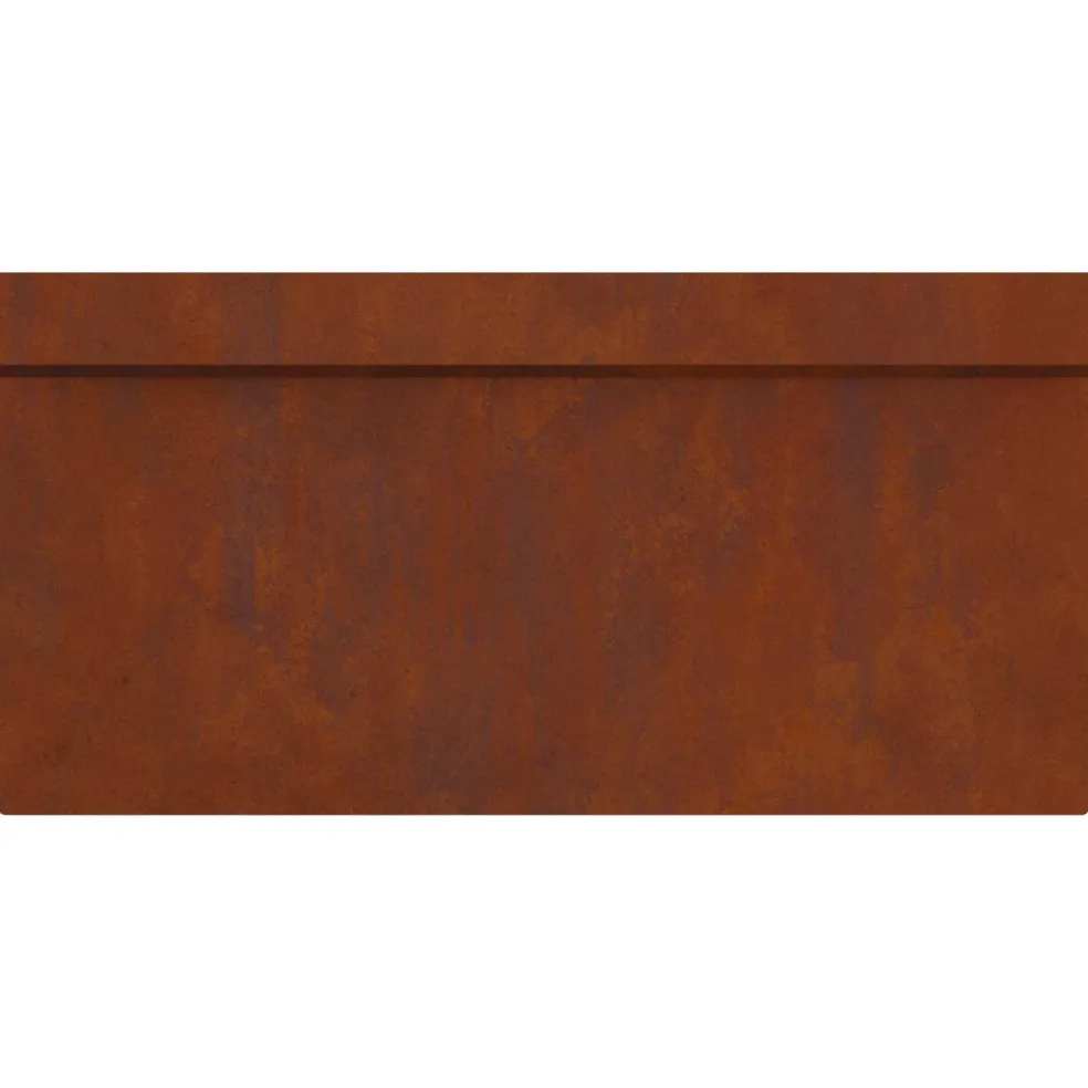 vidaXL Slakkenhekje 50 x 3,5 x 25 cm weervast staal Roestkleurig