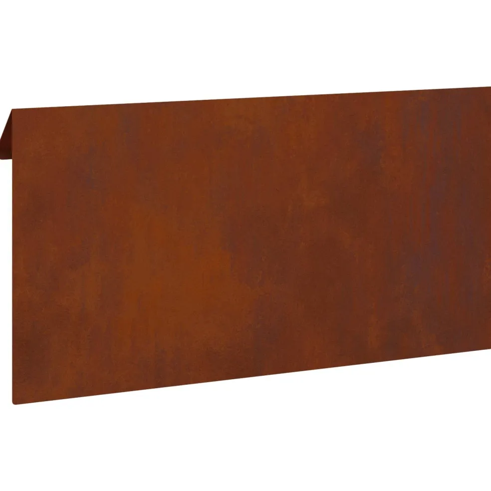 vidaXL Slakkenhekje 50 x 3,5 x 25 cm weervast staal Roestkleurig