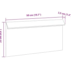 vidaXL Slakkenhekje 50 x 3,5 x 25 cm weervast staal Roestkleurig