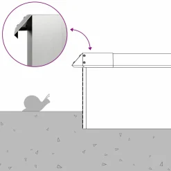 vidaXL Slakkenhekken 8 st 100 x 3,5 x 25 cm Gegalvaniseerd staal