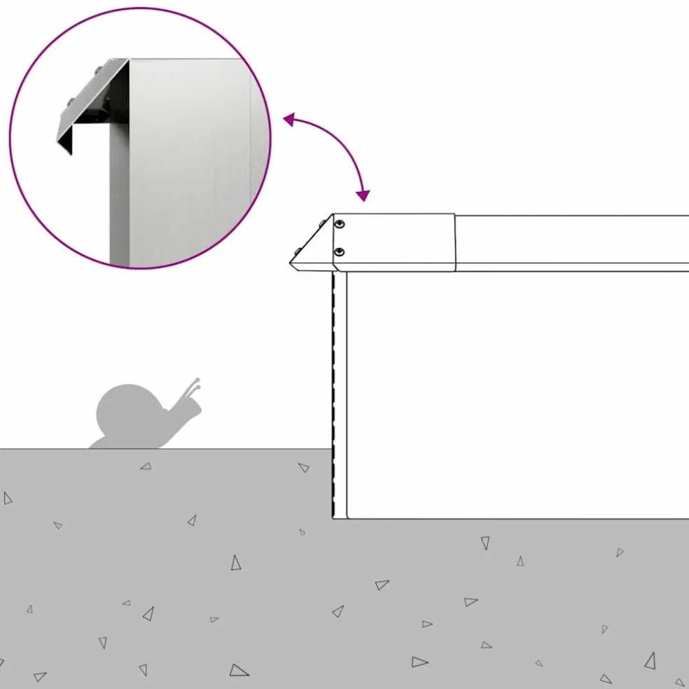 vidaXL Slakkenhekken 8 st 100 x 3,5 x 25 cm Gegalvaniseerd staal