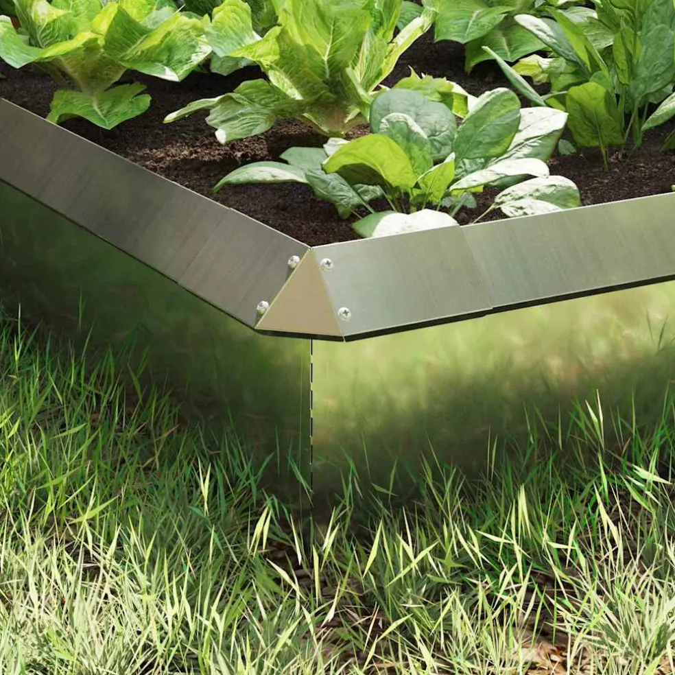 vidaXL Slakkenhekken 8 st 100 x 3,5 x 25 cm Gegalvaniseerd staal