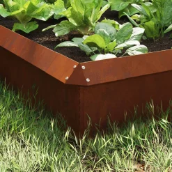 vidaXL Slakkenhekken 8 st 100 x 3,5 x 25 cm weervast staal Roestig
