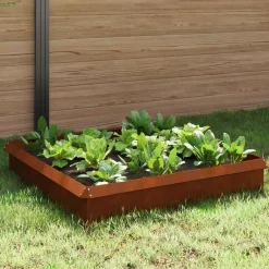 vidaXL Slakkenhekken 8 st 100 x 3,5 x 25 cm weervast staal Roestig