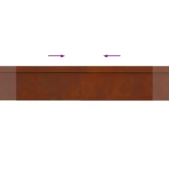 vidaXL Slakkenhekken 8 st 100 x 3,5 x 25 cm weervast staal Roestig