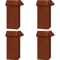 vidaXL Slakkenhekken 8 st 100 x 3,5 x 25 cm weervast staal Roestig